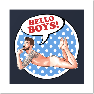 Hello Boys - blue moon Posters and Art